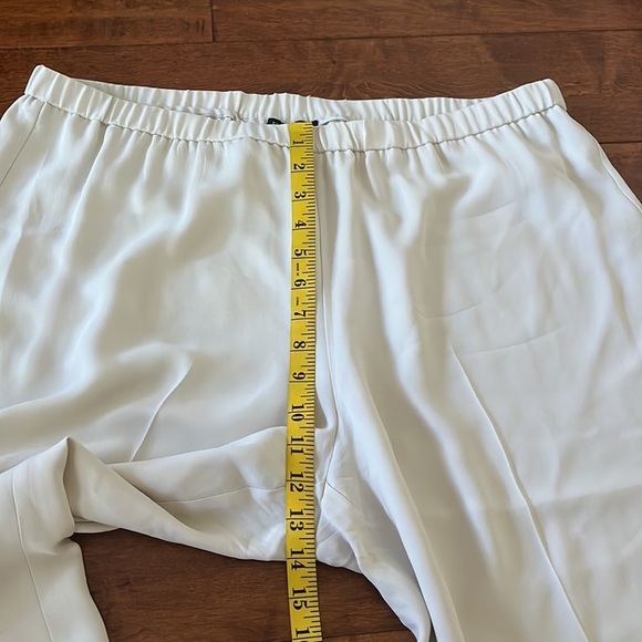 Eileen Fisher Silk Georgette Crepe Cropped Pant Size L - Picture 8 of 13